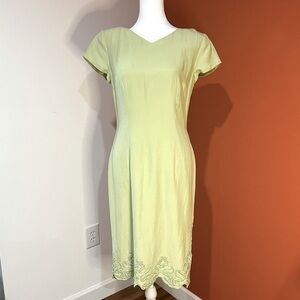 Talbots Silk and Linen Dress in Lime
